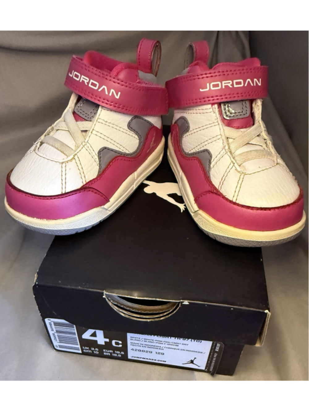 Nike Jordan Flight TR “97” Toddlers White/Pink 428829-129 Size 4C